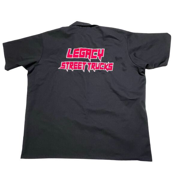 Ben Davis Quarter Zip Shirt Men XXL Black Truck Club USA Short Sleeve Workwear - Picture 2 of 7